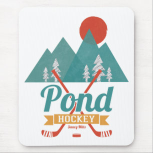 Retro Pond Hockey Muismat