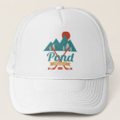 Retro Pond Hockey Trucker Pet (Voorkant)