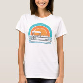 Retro Pontoon Kapitein Pontoon Boat Pontoon T-shirt (Voorkant)