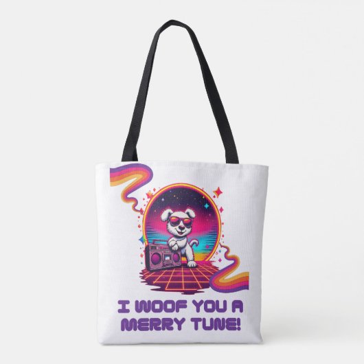 Retro Poochie Dreamscape Tote Bag (Achterkant)