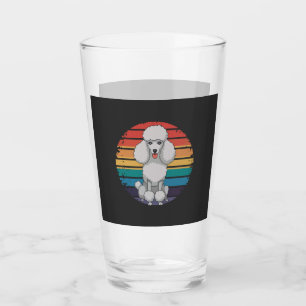 Retro Poodle liefhebber hond cadeaus voor Poodle e Glas