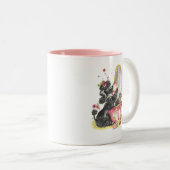 Retro Poodle-Mok Tweekleurige Koffiemok (Voorkant rechts)