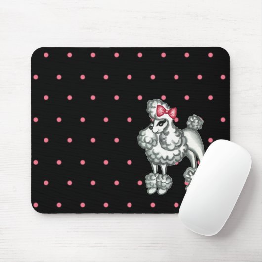 Retro Poodle Mousepad Muismat (Met muis)