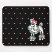 Retro Poodle Mousepad Muismat (Voorkant)