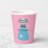 Retro Poodle Skirt gepersonaliseerd Papieren Bekers (Voorkant)