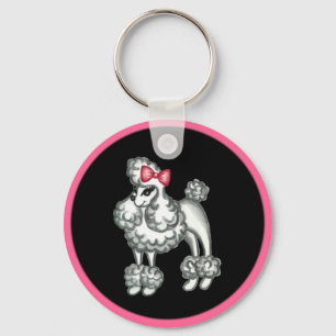 Retro Poodle-Sleutelhanger Sleutelhanger