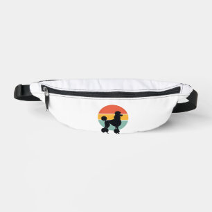 Retro Poodle Zonsondergang Retro Honden Silhouet C Heuptasje