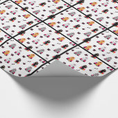 Retro Poodles op telefoon Cadeaupapier (Hoek)