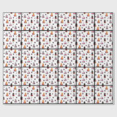 Retro Poodles op telefoon Cadeaupapier (Vlak)