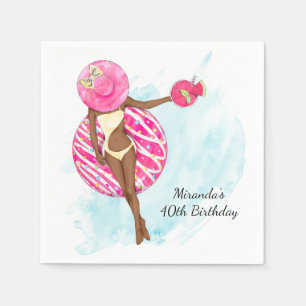 Retro Pool 40e Verjaardagsfeest servetten