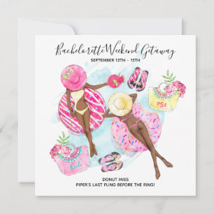 Retro Pool Girls Bachelorette Beach Weekend Save The Date