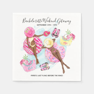 Retro Pool Girls Bachelorette Weekendfeest Servet
