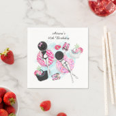 Retro Pool Meiden 40e Verjaardag  Servet (Insitu)