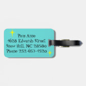 Retro Pool Party Bagagelabel (Achterkant horizontaal)