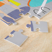 Retro Pool Party Puzzle Legpuzzel (Zijkant)