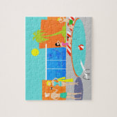 Retro Pool Party Puzzle Legpuzzel (Verticaal)
