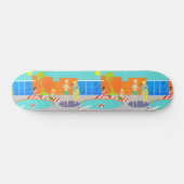 Retro Pool Party Skateboard (Horizontaal)