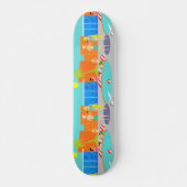 Retro Pool Party Skateboard (Voorkant)