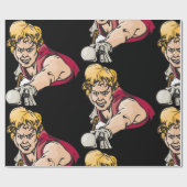 Retro Pool Speler  Biljart Sport Cadeaupapier (Vlak)