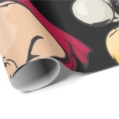 Retro Pool Speler  Biljart Sport Cadeaupapier (Rol Hoek)