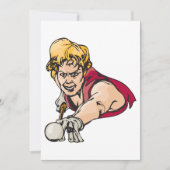 Retro Pool Speler  Biljart Sport Kaart (Voorkant)