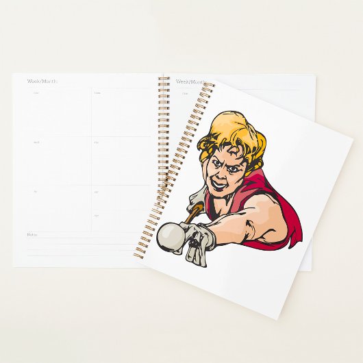 Retro Pool Speler Biljart Sport Planner