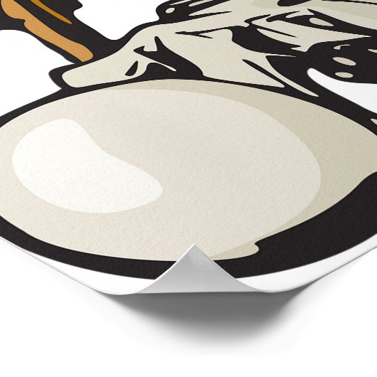 Retro Pool Speler Biljart Sport Poster (Hoek)