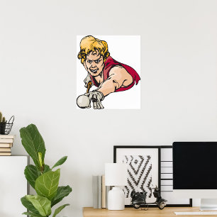 Retro Pool Speler  Biljart Sport Poster