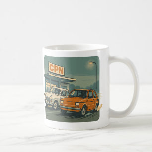 Retro Poolse CPN Klassieke Auto's Koffiemok