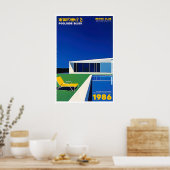 Retro Poolside Art Print Mid-Century Modern (Keuken)