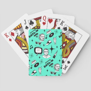 Retro Pop 1950-er jaren stijl Nostalgische Graphic Pokerkaarten