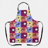 Retro Pop 1950 Stijlnostalgische grafische kaart Schort (Voorkant)