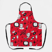 Retro Pop 1950 Stijlnostalgische grafische kaart Schort (Voorkant)