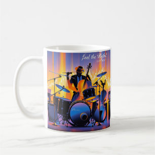 Retro Pop Abstracte muziekinstrumenten dramatisch Koffiemok