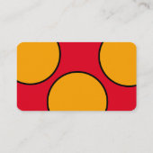 Retro Pop Art 60s 70s Stijl Minimalistisch Rood Ge Visitekaartje (Achterkant)