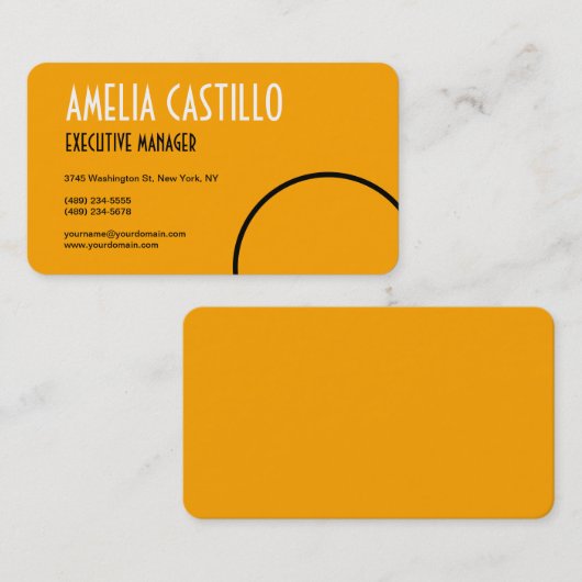 Retro Pop Art 60s 70s Stijlminimalistisch Sinaasap Visitekaartje (Voorkant / Achterkant)