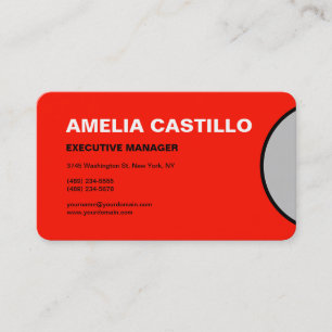 Retro Pop Art 60s 70s Stijlvol Minimalistisch Rood Visitekaartje