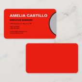 Retro Pop Art 60s 70s Stijlvol Minimalistisch Rood Visitekaartje (Voorkant / Achterkant)