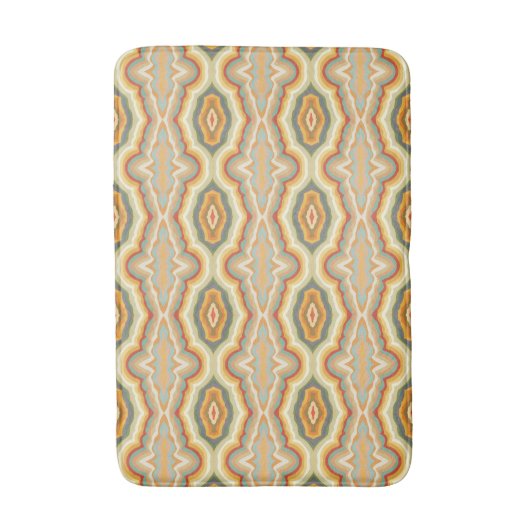 Retro Pop Art Abstract Geometric Wavy Pattern Badmat (Voorkant Verticaal)