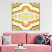 Retro Pop Art Abstract Geometric Wavy Pattern Canvas Afdruk (Insitu (Woonkamer))