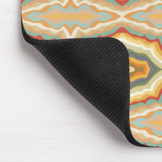 Retro Pop Art Abstract Geometric Wavy Pattern Muismat (Hoek)