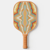 Retro Pop Art Abstract Geometric Wavy Pattern Pickleball Paddle (Voorkant)