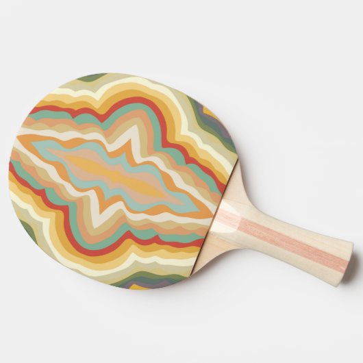 Retro Pop Art Abstract Geometric Wavy Pattern Tafeltennisbatje (Zijkant)