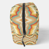 Retro Pop Art Abstract Geometric Wavy Pattern Toilettasje (Rechts)