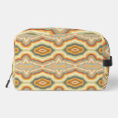 Retro Pop Art Abstract Geometric Wavy Pattern Toilettasje (Achterkant)