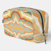 Retro Pop Art Abstract Geometric Wavy Pattern Toilettasje (Rechterhoek)