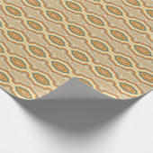 Retro Pop Art Abstract Geometrisch Golfpatroon Cadeaupapier (Hoek)