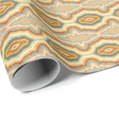 Retro Pop Art Abstract Geometrisch Golfpatroon Cadeaupapier (Rol Hoek)