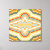 Retro Pop Art Abstract Geometrisch Golfpatroon Canvas Afdruk (Voorkant)