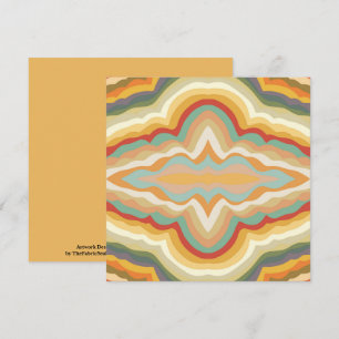 Retro Pop Art Abstracte geometrische Wavy Patroon Kaart